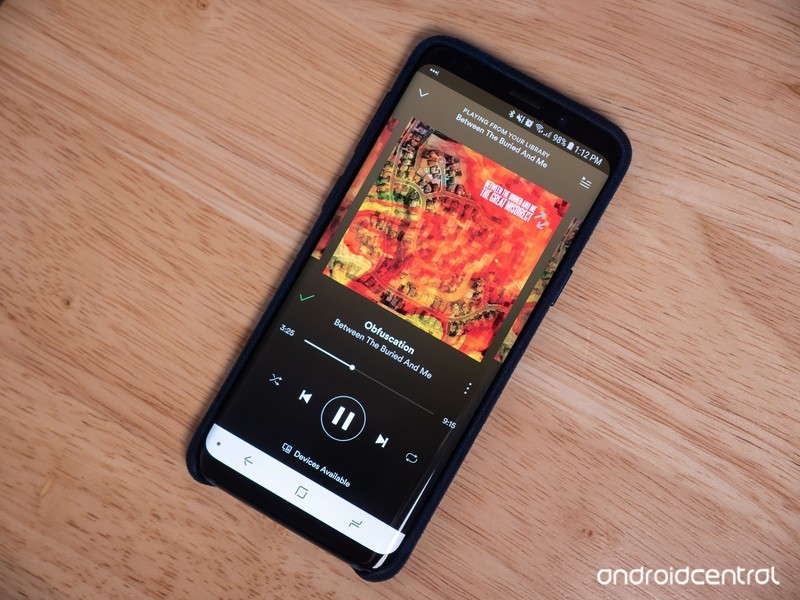 Spotify screen showing up in samsung music apps